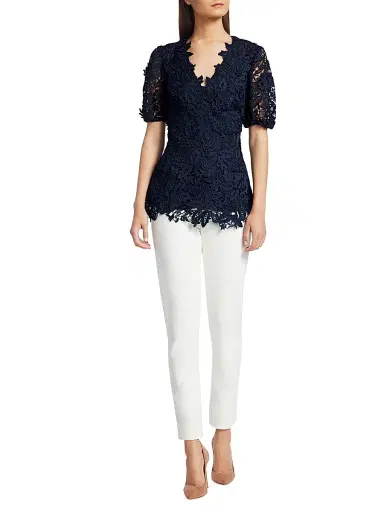 Lela Rose Women's Catherine Stretch-Twill Pants | Thumbnail 2 Lela Rose Women's Catherine Stretch-Twill Pants | Thumbnail 2