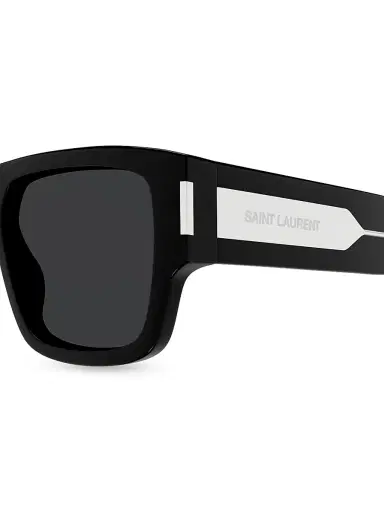 Saint Laurent Men's Naked Wirecore 55MM Square Sunglasses - Black Dark Grey | Thumbnail 2 Saint Laurent Men's Naked Wirecore 55MM Square Sunglasses - Black Dark Grey | Thumbnail 2