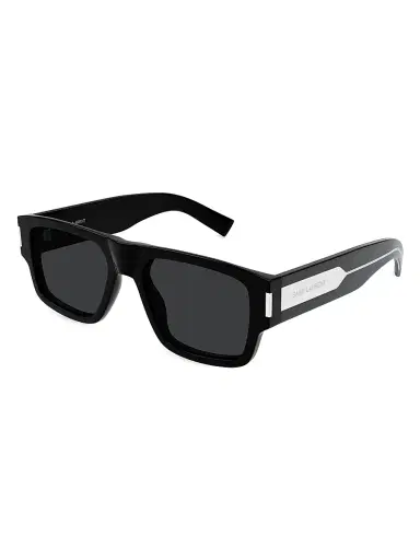 Saint Laurent Men's Naked Wirecore 55MM Square Sunglasses - Black Dark Grey | Thumbnail 1 Saint Laurent Men's Naked Wirecore 55MM Square Sunglasses - Black Dark Grey | Thumbnail 1