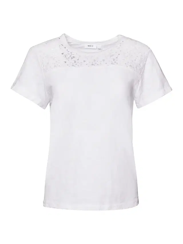 Women's Easy Crew Lace Yoke Tee - White