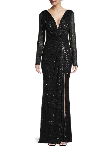 Mac Duggal Women's Sequined Evening Gown - Black - Size 14 | Thumbnail 2 Mac Duggal Women's Sequined Evening Gown - Black - Size 14 | Thumbnail 2