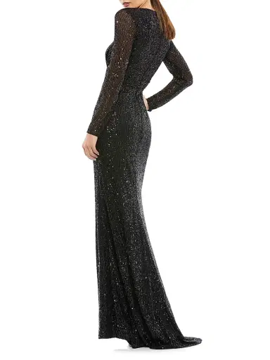 Mac Duggal Women's Sequined Evening Gown - Black - Size 14 | Thumbnail 4 Mac Duggal Women's Sequined Evening Gown - Black - Size 14 | Thumbnail 4