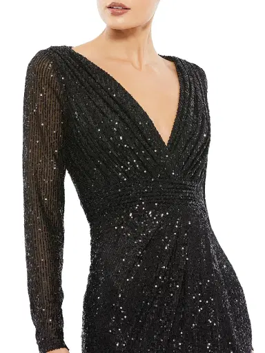 Mac Duggal Women's Sequined Evening Gown - Black - Size 14 | Thumbnail 6 Mac Duggal Women's Sequined Evening Gown - Black - Size 14 | Thumbnail 6