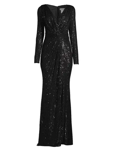 Mac Duggal Women's Sequined Evening Gown - Black - Size 14 | Thumbnail 1 Mac Duggal Women's Sequined Evening Gown - Black - Size 14 | Thumbnail 1