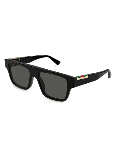 Gucci Men's Subtle Web 53MM Square Sunglasses - Black | Thumbnail 1 Gucci Men's Subtle Web 53MM Square Sunglasses - Black | Thumbnail 1