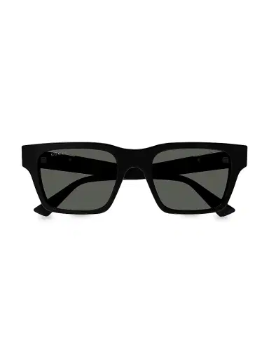 Gucci Men's Subtle Web GG 51MM Square Sunglasses - Black | Thumbnail 2 Gucci Men's Subtle Web GG 51MM Square Sunglasses - Black | Thumbnail 2