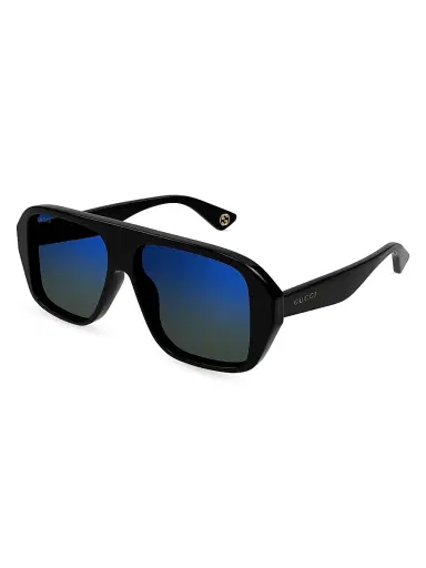 Gucci Men's Aspen 57MM Navigator Sunglasses | Thumbnail 1