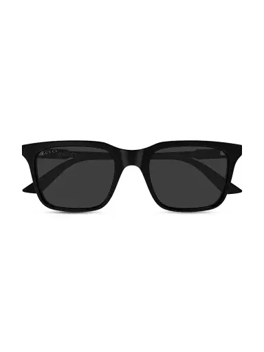 Gucci Men's Light Acetate 53MM Rectangular Sunglasses - Black | Thumbnail 2
