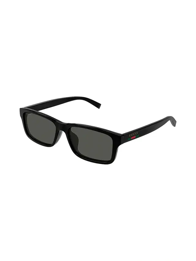 Gucci Men's  Lines 57MM Rectangular Sunglasses - Black