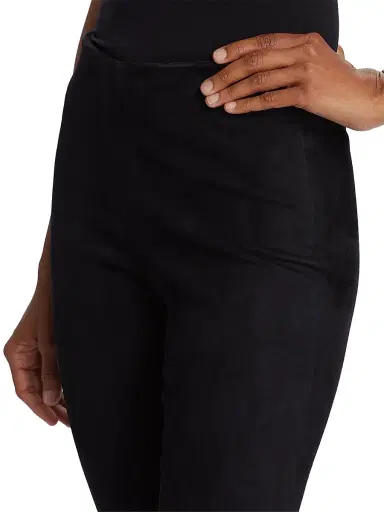 Vince Women's Stretch-Suede Cropped Pants | Thumbnail 6
