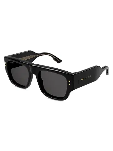 Gucci Men's Nouvelle Vague 54MM Square Acetate Sunglasses - Black | Thumbnail 1 Gucci Men's Nouvelle Vague 54MM Square Acetate Sunglasses - Black | Thumbnail 1