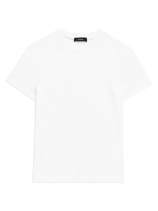 Theory Women's Tiny Tee Fitted Cotton Slub Knit T-Shirt - White