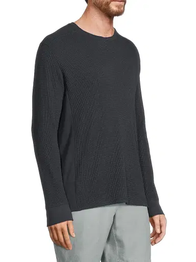 Vince Men's Thermal Crewneck Long-Sleeve T-Shirt - Coastal - Size XXL | Thumbnail 4