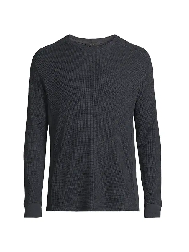 Vince Men's Thermal Crewneck Long-Sleeve T-Shirt - Coastal