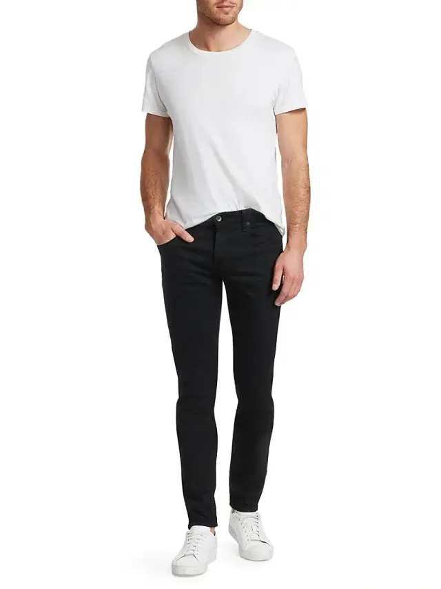 rag & bone Men's Fit 1 Rinse Wash Stretch Extra-Slim Jeans - Black