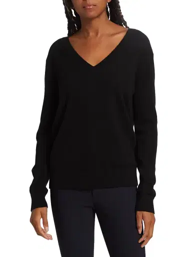 Vince Women's Weekend V-Neck Cashmere Sweater | Thumbnail 4 Vince Women's Weekend V-Neck Cashmere Sweater | Thumbnail 4