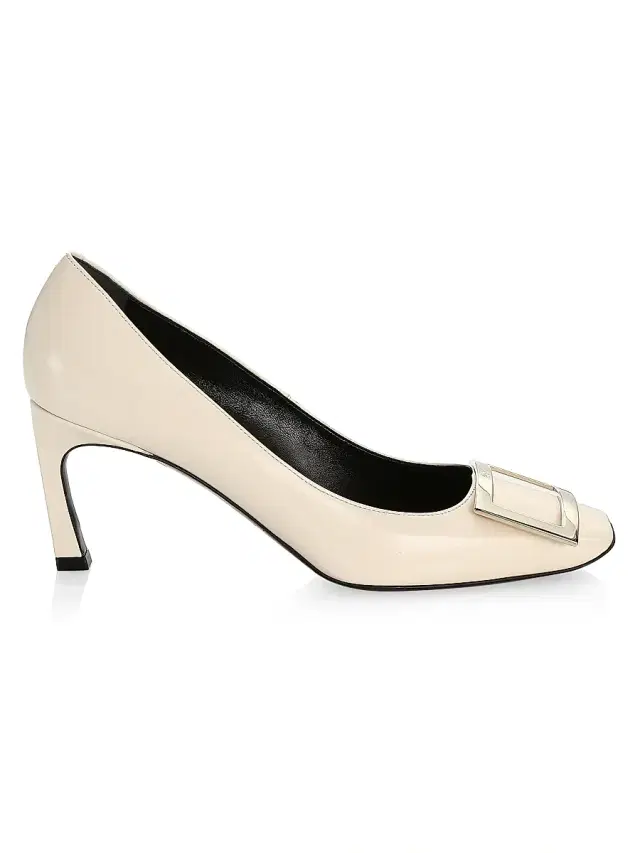 Roger Vivier Women's Belle Vivier Trompette 70MM Patent Leather Pumps - Off White