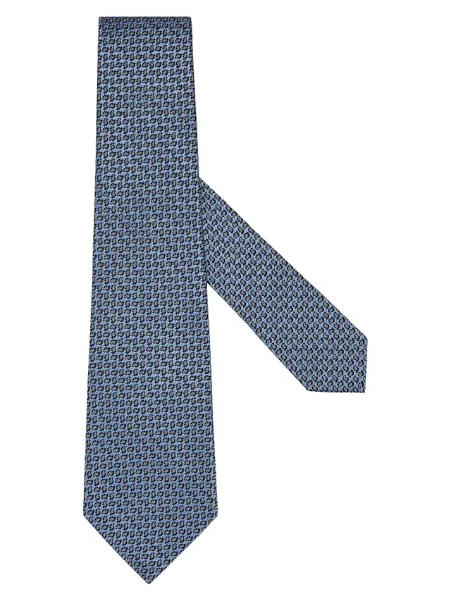 ZEGNA Men's Silk Tie - Light Blue