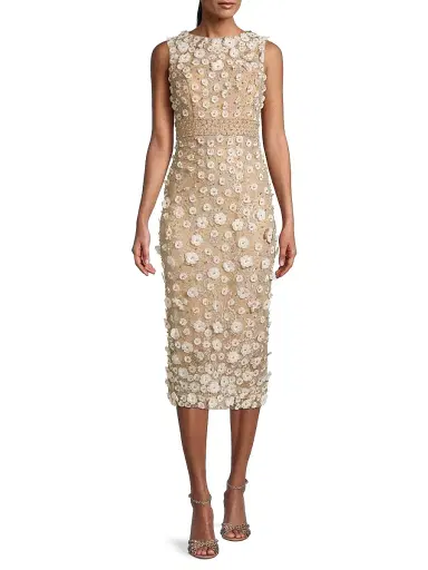 Mac Duggal Women's Floral Beaded Sheath Dress | Thumbnail 2