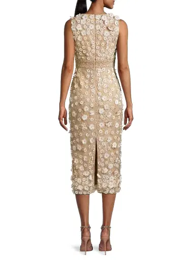 Mac Duggal Women's Floral Beaded Sheath Dress | Thumbnail 5