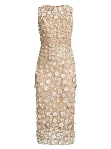 Mac Duggal Women's Floral Beaded Sheath Dress | Thumbnail 1
