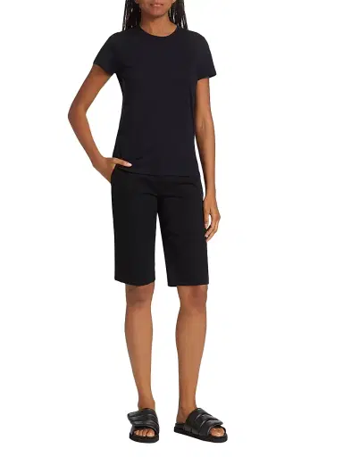 Vince Women's Cotton Crewneck T-Shirt - Black - Size XXS | Thumbnail 2