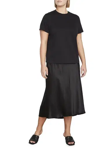 Vince Women's Cotton Crewneck T-Shirt - Black - Size XXS | Thumbnail 3
