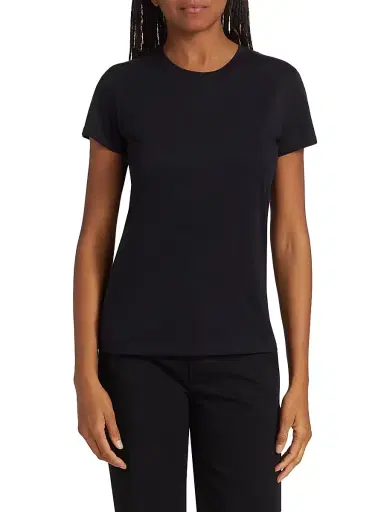 Vince Women's Cotton Crewneck T-Shirt - Black - Size XXS | Thumbnail 4