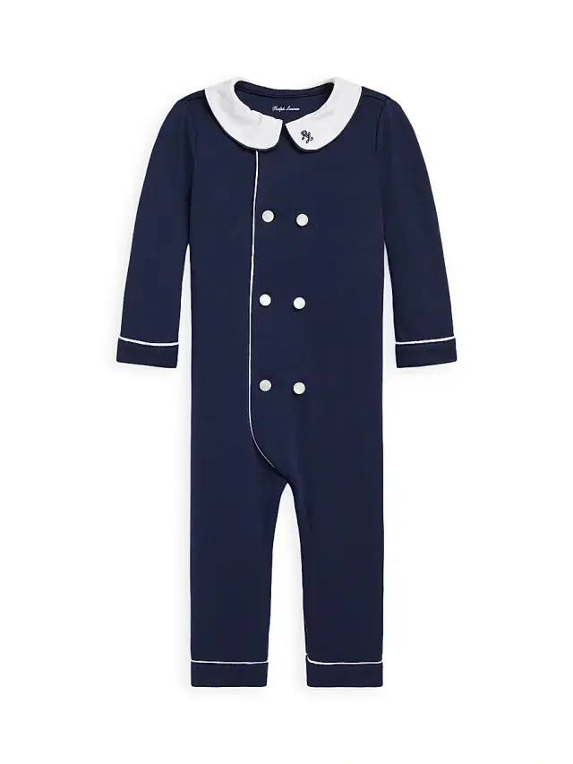 Polo Ralph Lauren Baby Boy's Organic Cotton Double-Breasted Coverall - French Navy 9 Months