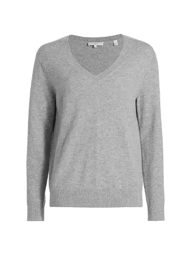 Vince Women's Weekend V-Neck Cashmere Sweater - Steel - Size XXS | Thumbnail 1 Vince Women's Weekend V-Neck Cashmere Sweater - Steel - Size XXS | Thumbnail 1