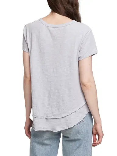 Wilt Women's Short Sleeve Mock Layer T-Shirt - Mist | Thumbnail 5 Wilt Women's Short Sleeve Mock Layer T-Shirt - Mist | Thumbnail 5