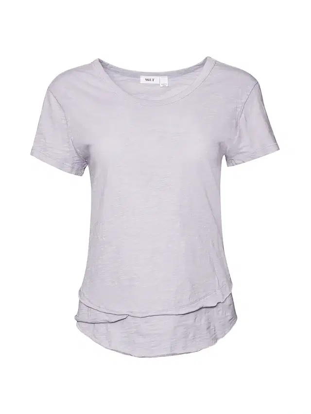 Women's Short Sleeve Mock Layer T-Shirt - Mist