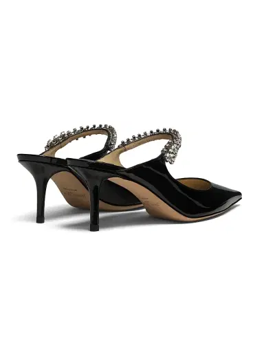 Jimmy Choo Women's Bing 65MM Embellished Patent Leather Mules - Black | Thumbnail 3 Jimmy Choo Women's Bing 65MM Embellished Patent Leather Mules - Black | Thumbnail 3