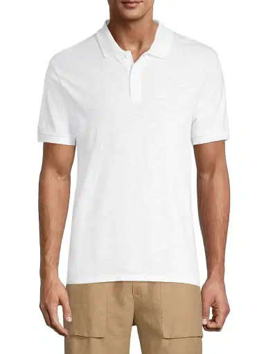 Vince Men's Classic Polo Shirt - White - Size XXL | Thumbnail 3