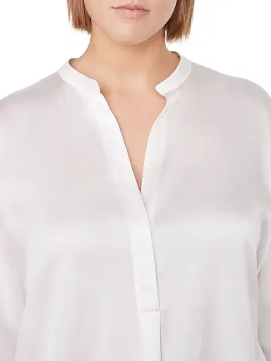 Vince Women's Silk Long-Sleeve Blouse - Optic White - Size 22 | Thumbnail 8 Vince Women's Silk Long-Sleeve Blouse - Optic White - Size 22 | Thumbnail 8