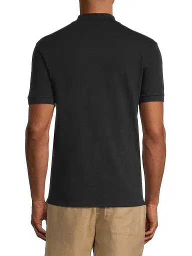 Vince Men's Classic Polo Shirt - Black - Size Small | Thumbnail 5 Vince Men's Classic Polo Shirt - Black - Size Small | Thumbnail 5