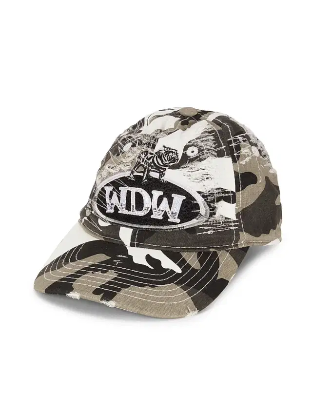 Who Decides War Men's Dale Camo Cotton Baseball Cap - Vintage Grey Multi