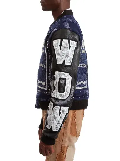 Who Decides War Men's Hardware Cathedral Varsity Jacket - Coal Indigo - Size XXXL | Thumbnail 4 Who Decides War Men's Hardware Cathedral Varsity Jacket - Coal Indigo - Size XXXL | Thumbnail 4