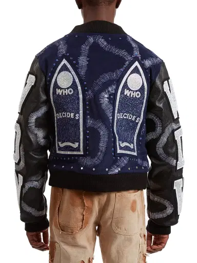 Who Decides War Men's Hardware Cathedral Varsity Jacket - Coal Indigo - Size XXXL | Thumbnail 5 Who Decides War Men's Hardware Cathedral Varsity Jacket - Coal Indigo - Size XXXL | Thumbnail 5