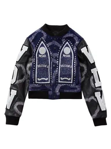 Who Decides War Men's Hardware Cathedral Varsity Jacket - Coal Indigo - Size XXXL | Thumbnail 1 Who Decides War Men's Hardware Cathedral Varsity Jacket - Coal Indigo - Size XXXL | Thumbnail 1