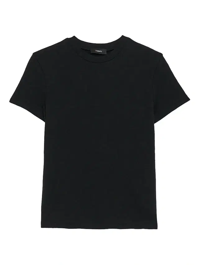 Theory Women's Tiny Tee Fitted Cotton Slub Knit T-Shirt - Black