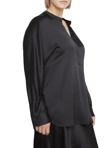 Vince Women's Silk Long-Sleeve Blouse - Black - Size 22 | Thumbnail 8