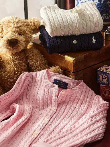 Polo Ralph Lauren Girl's Cable-Knit Cotton Cardigan | Thumbnail 7 Polo Ralph Lauren Girl's Cable-Knit Cotton Cardigan | Thumbnail 7