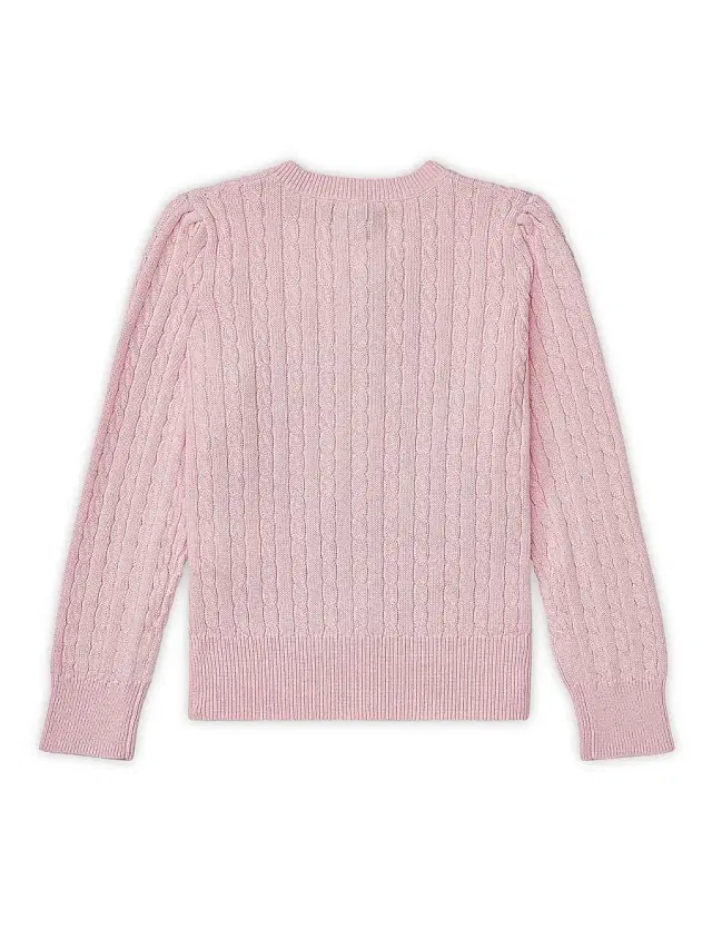 Polo Ralph Lauren Girl's Cable-Knit Cotton Cardigan - Hint Of Pink