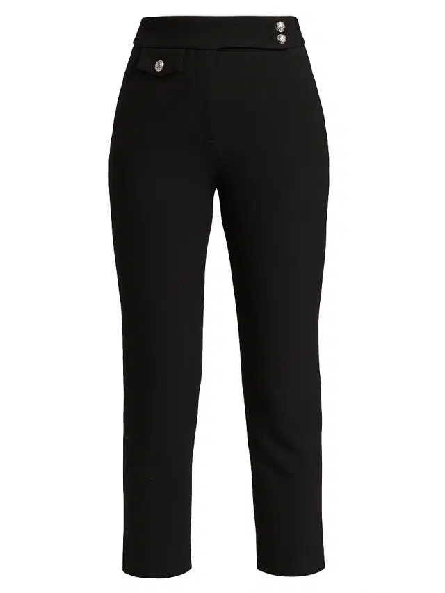 Veronica Beard Women's Renzo Ankle Crop Pants - Black