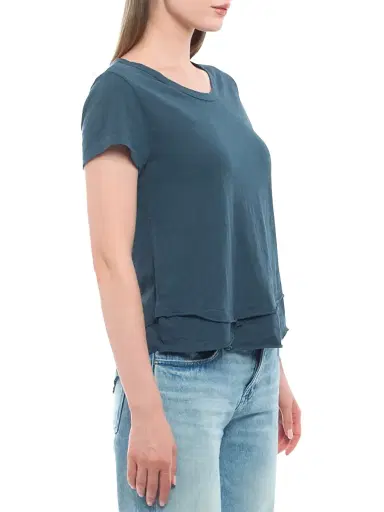 Wilt Women's Short Sleeve Mock Layer T-Shirt - Legion Blue | Thumbnail 3