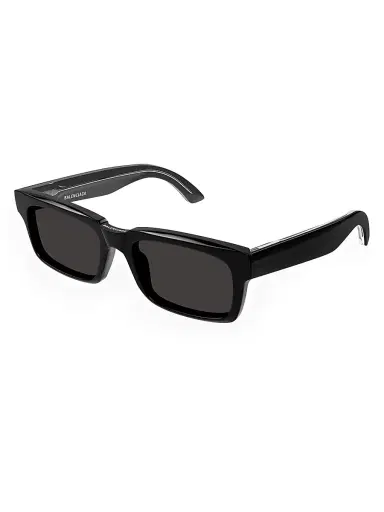 Balenciaga Men's Weekend 55MM Rectangular Sunglasses - Black Dark Grey | Thumbnail 3 Balenciaga Men's Weekend 55MM Rectangular Sunglasses - Black Dark Grey | Thumbnail 3