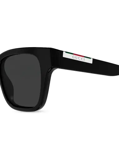 Gucci Men's Subtle Web Sporty 52MM Square Sunglasses - Black | Thumbnail 3