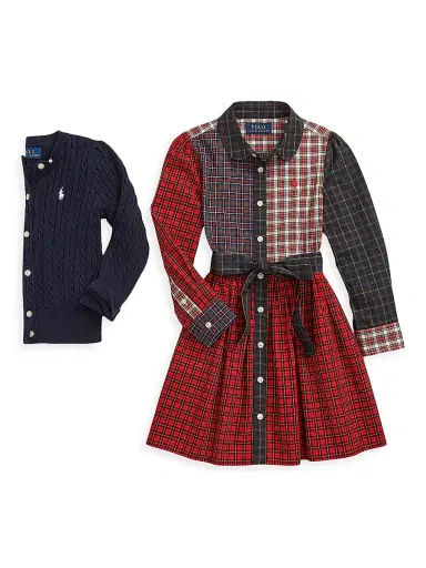 Polo Ralph Lauren Girl's Cable-Knit Cotton Cardigan - Hunter Navy - Size 3 | Thumbnail 4 Polo Ralph Lauren Girl's Cable-Knit Cotton Cardigan - Hunter Navy - Size 3 | Thumbnail 4