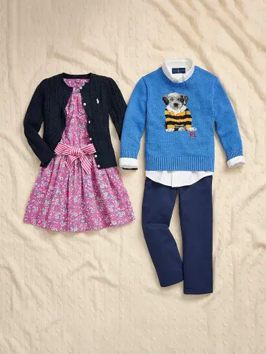 Polo Ralph Lauren Girl's Cable-Knit Cotton Cardigan - Hunter Navy - Size 3 | Thumbnail 7 Polo Ralph Lauren Girl's Cable-Knit Cotton Cardigan - Hunter Navy - Size 3 | Thumbnail 7